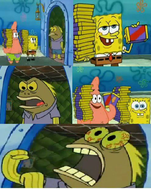 Chocolate Spongebob Blank Meme Template