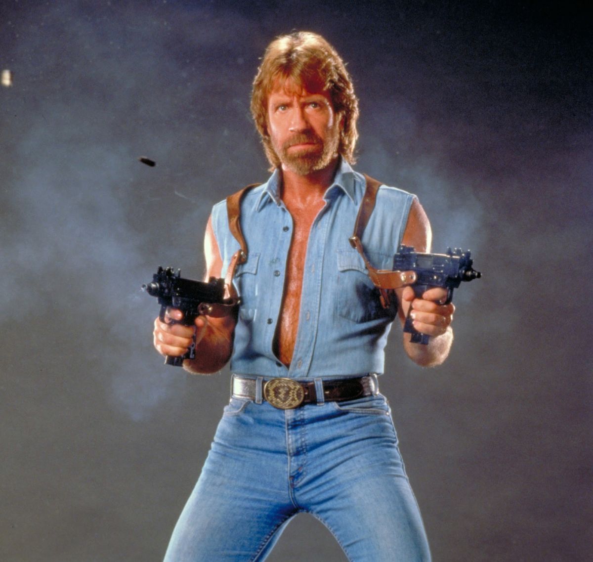 Chuck Norris Guns Blank Meme Template