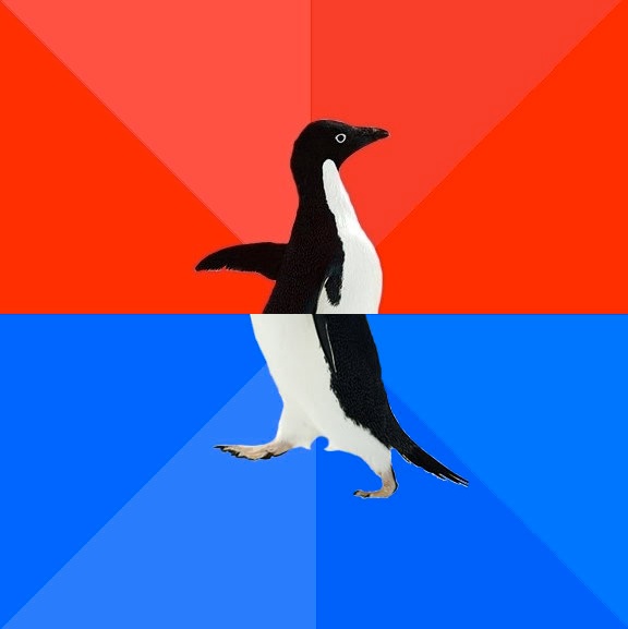 Socially Awesome Awkward Penguin Blank Meme Template