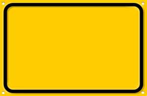High Quality Blank Yellow Sign Blank Meme Template