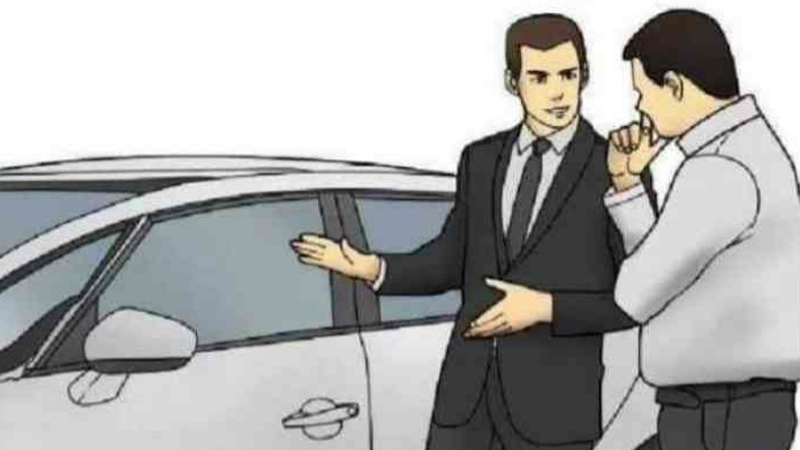 Car Salesman Slaps Roof Of Car Blank Meme Template