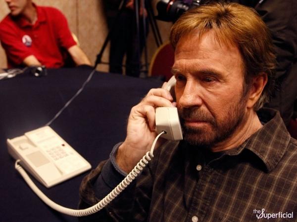 High Quality Chuck Norris Phone Blank Meme Template