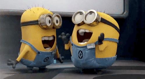 High Quality Excited Minions Blank Meme Template