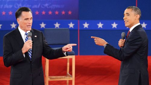 Obama Romney Pointing Blank Meme Template