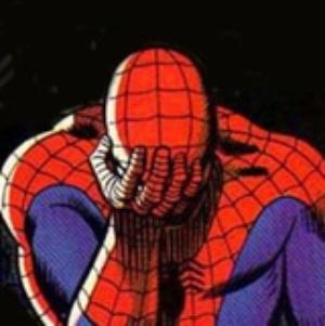 High Quality Sad Spiderman Blank Meme Template