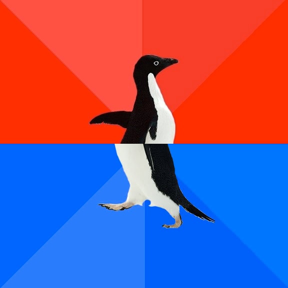 High Quality Socially Awesome Awkward Penguin Blank Meme Template